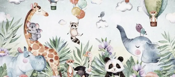  SAFARI KIDS | Carta da parati bimbi